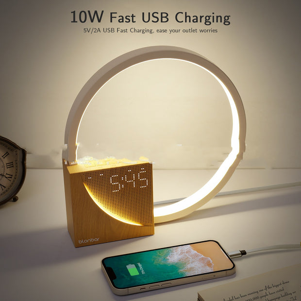 Touch Table Lamp With Natural Sounds, Desk Lamp With Alarm Clock, Touch Control 3 Levels Brightness by Alunorix