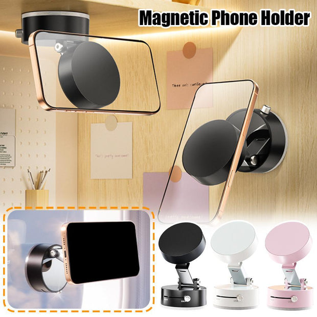 Universal vacuum magnetic phone holder by Alunorix