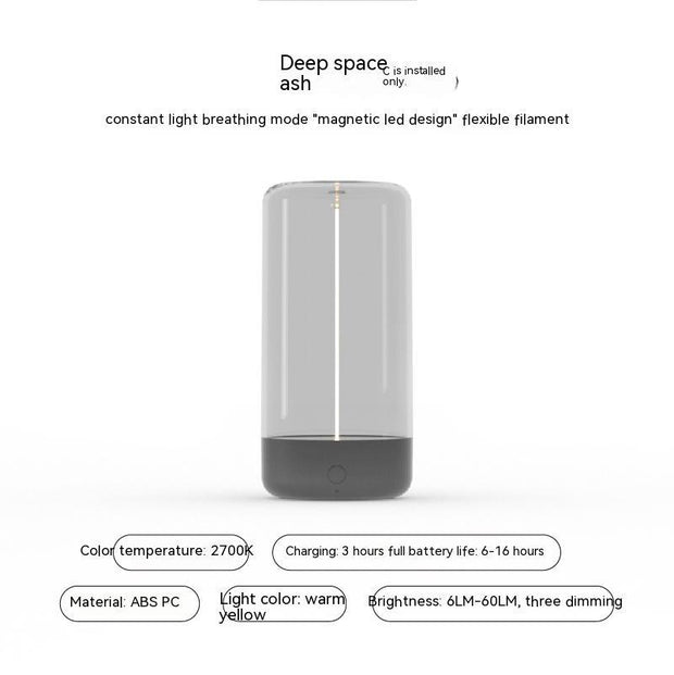 New LED Light Type-c Rechargeable Portable Night Light With High Transparency And Anti Drop Creative Atmosphere Light by Alunorix