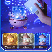 Night Light Projector Kids Nursery Children Room Space Rotation  Rechargeable Led Night Lamp 12 Films by Alunorix