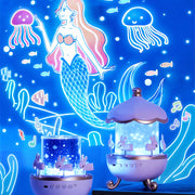 Night Light Projector Kids Nursery Children Room Space Rotation  Rechargeable Led Night Lamp 12 Films by Alunorix