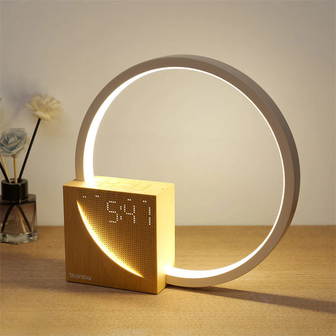 Touch Table Lamp With Natural Sounds, Desk Lamp With Alarm Clock, Touch Control 3 Levels Brightness by Alunorix