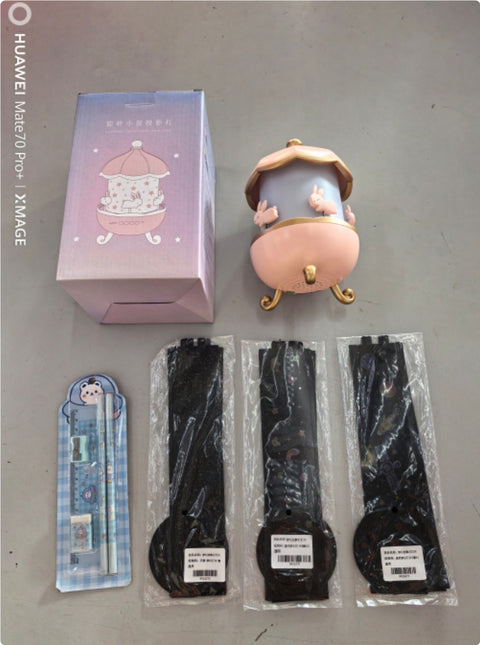 Night Light Projector Kids Nursery Children Room Space Rotation  Rechargeable Led Night Lamp 12 Films by Alunorix