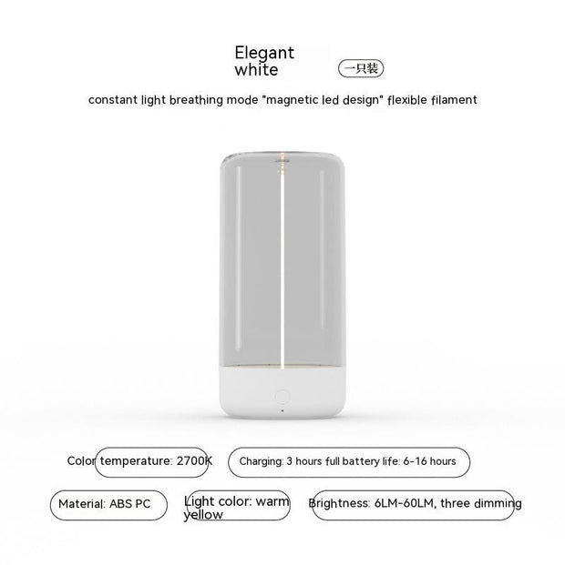New LED Light Type-c Rechargeable Portable Night Light With High Transparency And Anti Drop Creative Atmosphere Light by Alunorix