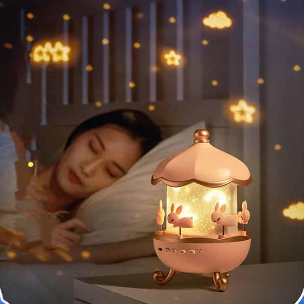 Night Light Projector Kids Nursery Children Room Space Rotation  Rechargeable Led Night Lamp 12 Films by Alunorix