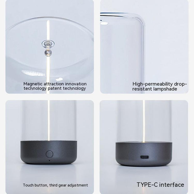 New LED Light Type-c Rechargeable Portable Night Light With High Transparency And Anti Drop Creative Atmosphere Light by Alunorix