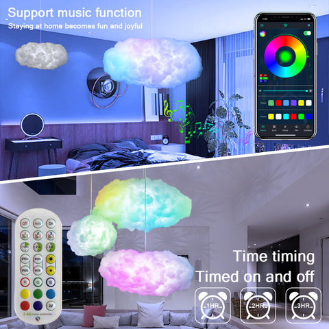 Cloud LED Light with App Control – Music Sync, 3D RGBIC Ambient Bedroom Lamp by Alunorix